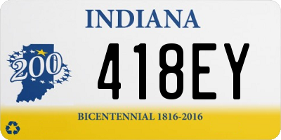 IN license plate 418EY