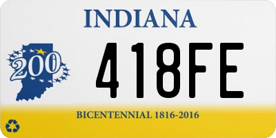 IN license plate 418FE