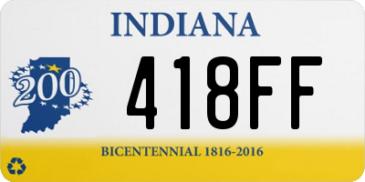 IN license plate 418FF