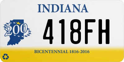 IN license plate 418FH