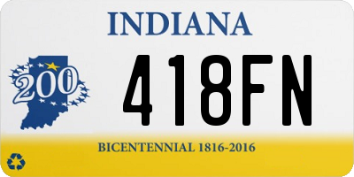 IN license plate 418FN