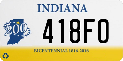 IN license plate 418FO