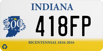 IN license plate 418FP