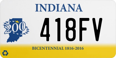 IN license plate 418FV