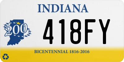 IN license plate 418FY