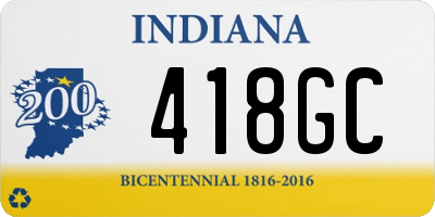 IN license plate 418GC