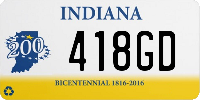 IN license plate 418GD