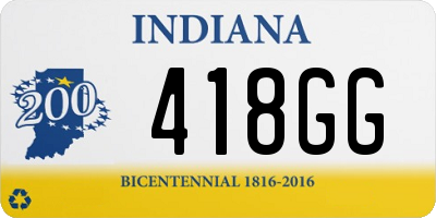 IN license plate 418GG