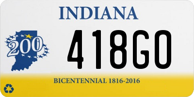 IN license plate 418GO