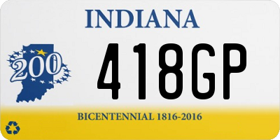 IN license plate 418GP