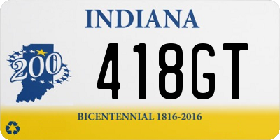 IN license plate 418GT