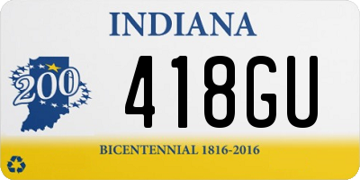 IN license plate 418GU