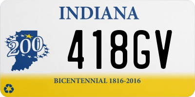 IN license plate 418GV