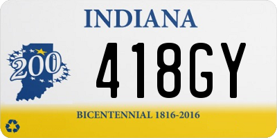 IN license plate 418GY