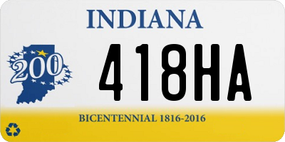 IN license plate 418HA