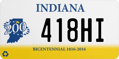 IN license plate 418HI