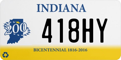 IN license plate 418HY