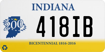 IN license plate 418IB