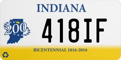 IN license plate 418IF