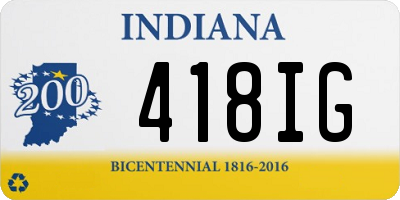 IN license plate 418IG