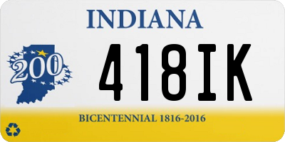 IN license plate 418IK