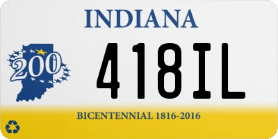 IN license plate 418IL