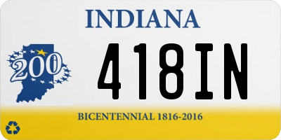IN license plate 418IN
