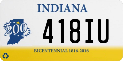 IN license plate 418IU