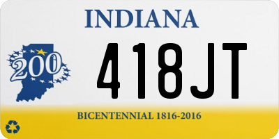 IN license plate 418JT