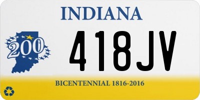 IN license plate 418JV