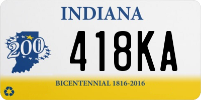 IN license plate 418KA