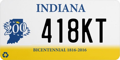 IN license plate 418KT