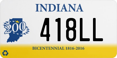 IN license plate 418LL