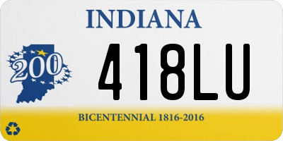 IN license plate 418LU