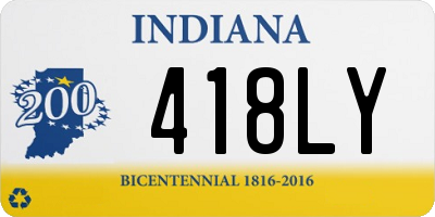 IN license plate 418LY