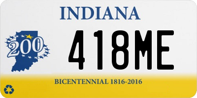 IN license plate 418ME
