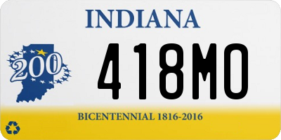 IN license plate 418MO