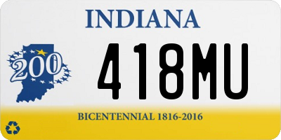 IN license plate 418MU