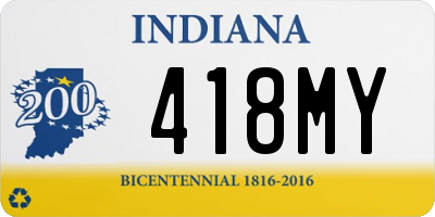 IN license plate 418MY