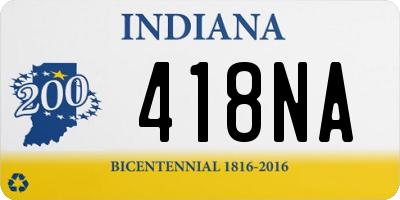 IN license plate 418NA