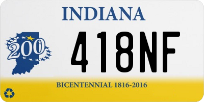 IN license plate 418NF