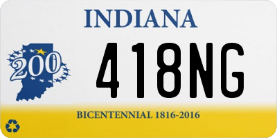 IN license plate 418NG