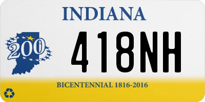 IN license plate 418NH