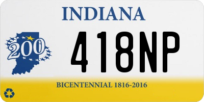 IN license plate 418NP