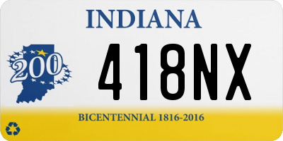 IN license plate 418NX