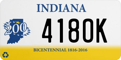 IN license plate 418OK