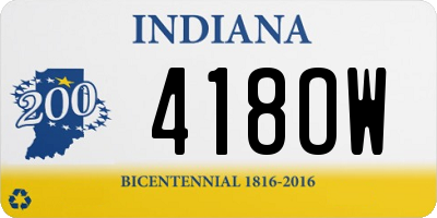 IN license plate 418OW