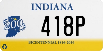 IN license plate 418P