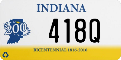 IN license plate 418Q