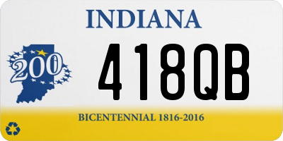 IN license plate 418QB